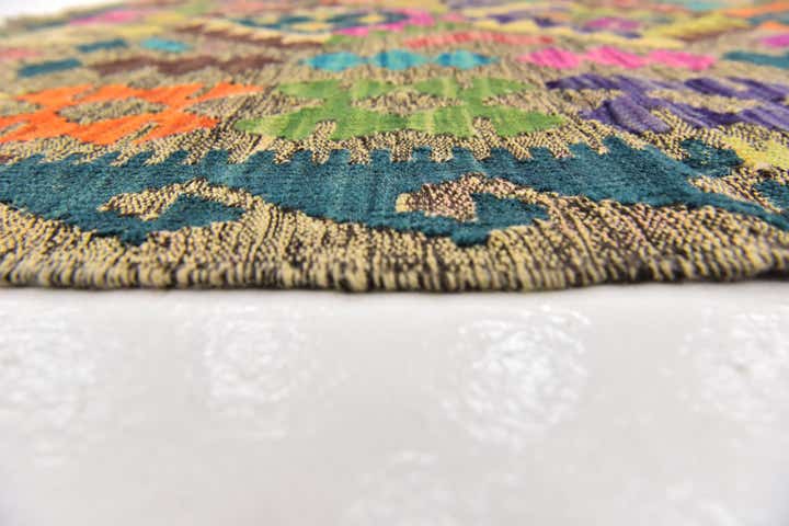 6' 9 x 8' Hand Woven Kilim Modern Wool Rug
