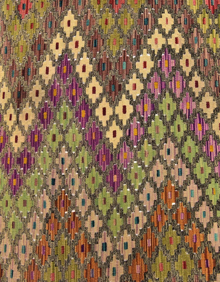 Detail image of 6' 3 x 8'  Hand Woven Kilim Modern Wool Rug