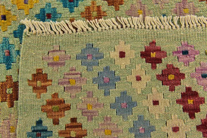 5' 10 x 7' 8 Hand Woven Kilim Modern Wool Rug