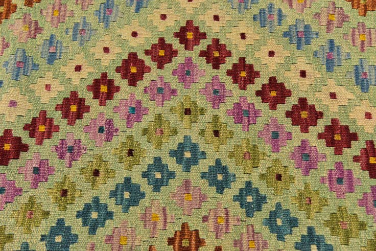 Detail image of 5' 10 x 7' 8 Hand Woven Kilim Modern Wool Rug