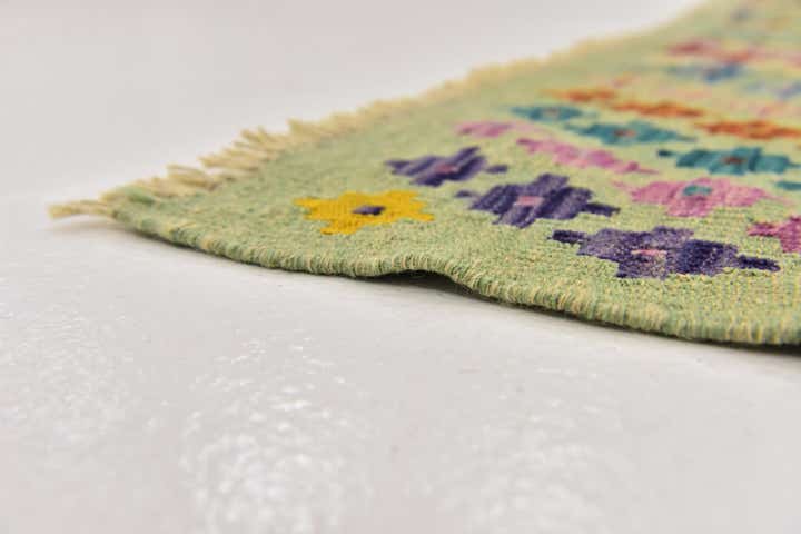 5' 10 x 7' 8 Hand Woven Kilim Modern Wool Rug