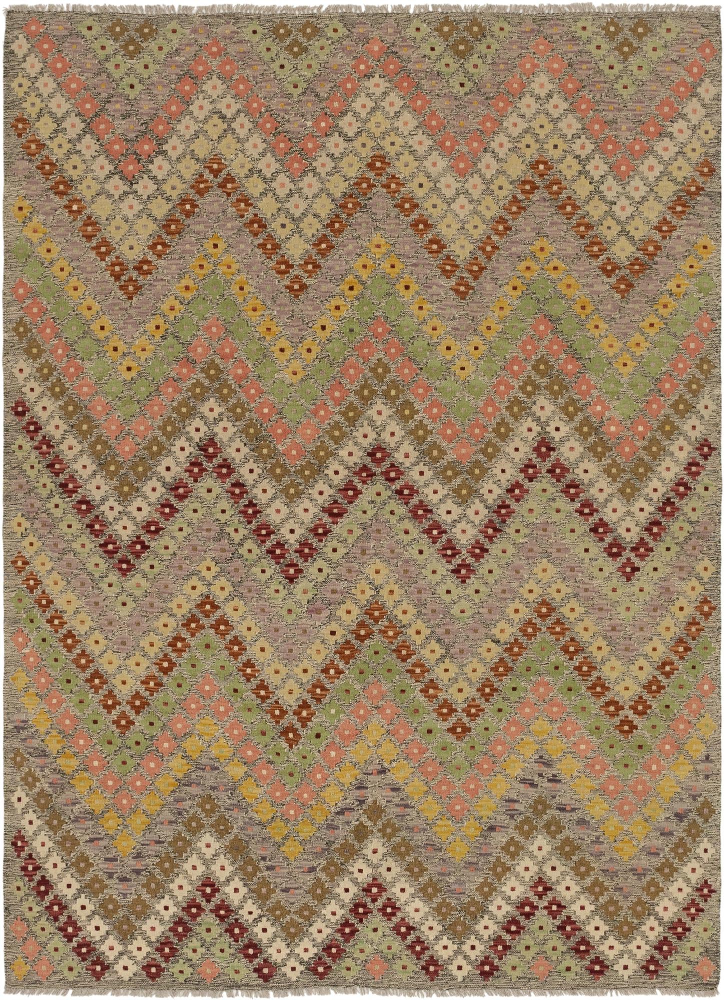 6' x 8' Hand Woven Kilim Modern Wool Rug