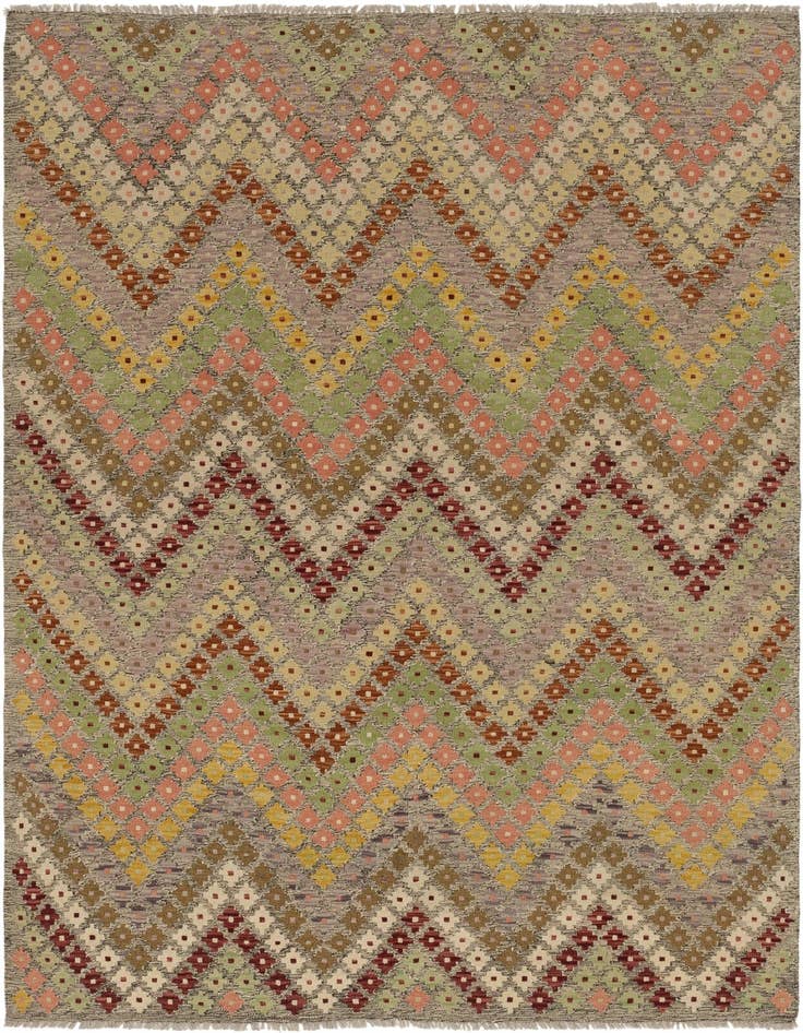 Detail image of 6' x 8' Hand Woven Kilim Modern Wool Rug