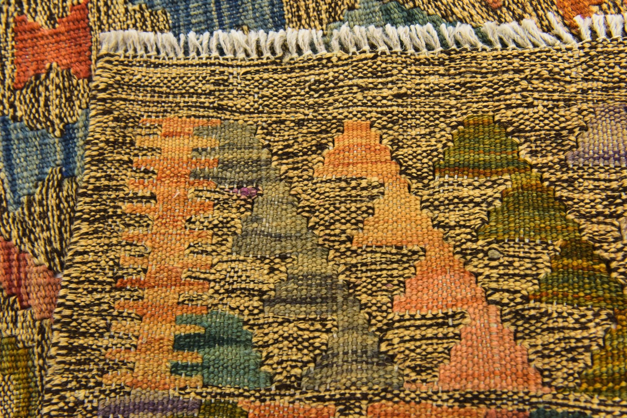 6' 7 x 8' 4 Hand Woven Kilim Modern Wool Rug