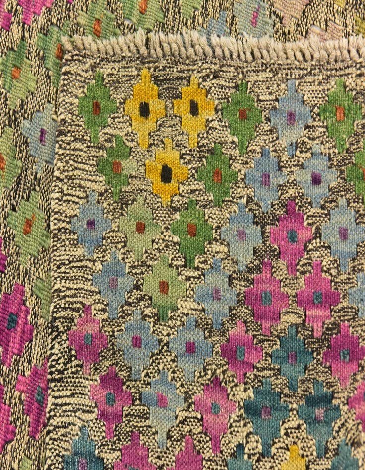 Detail image of 7' 3 x 9' 4  Hand Woven Kilim Modern Wool Rug