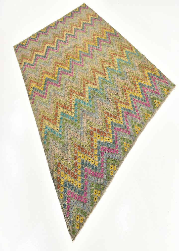 7' 3 x 9' 4 Hand Woven Kilim Modern Wool Rug
