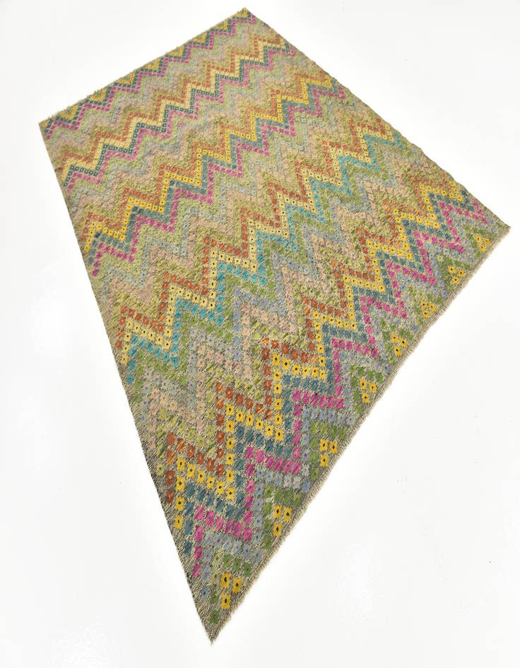 Detail image of 7' 3 x 9' 4 Hand Woven Kilim Modern Wool Rug