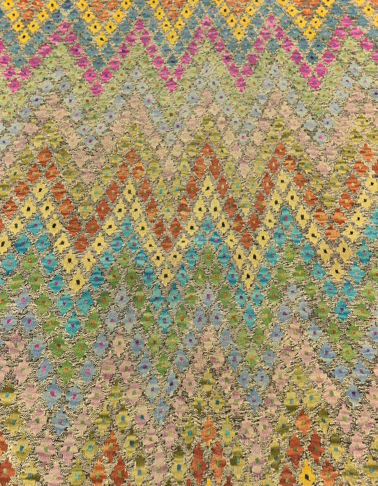 Detail image of 7' 3 x 9' 4  Hand Woven Kilim Modern Wool Rug