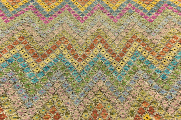 Detail image of 7' 3 x 9' 4 Hand Woven Kilim Modern Wool Rug