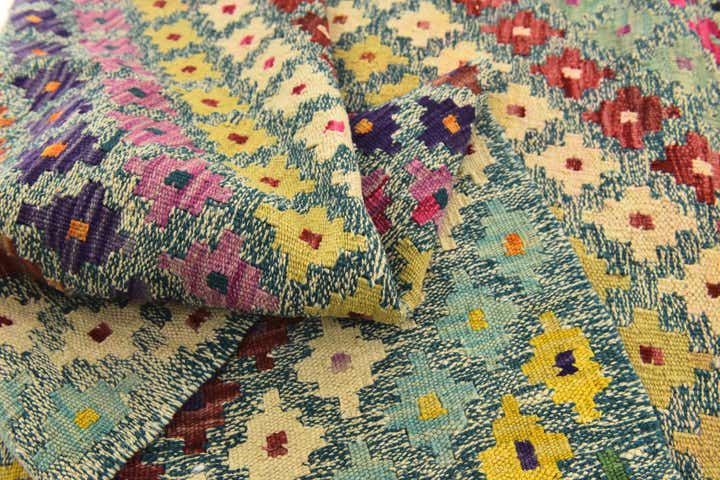 8' 8 x 11' 3 Hand Woven Kilim Modern Wool Rug