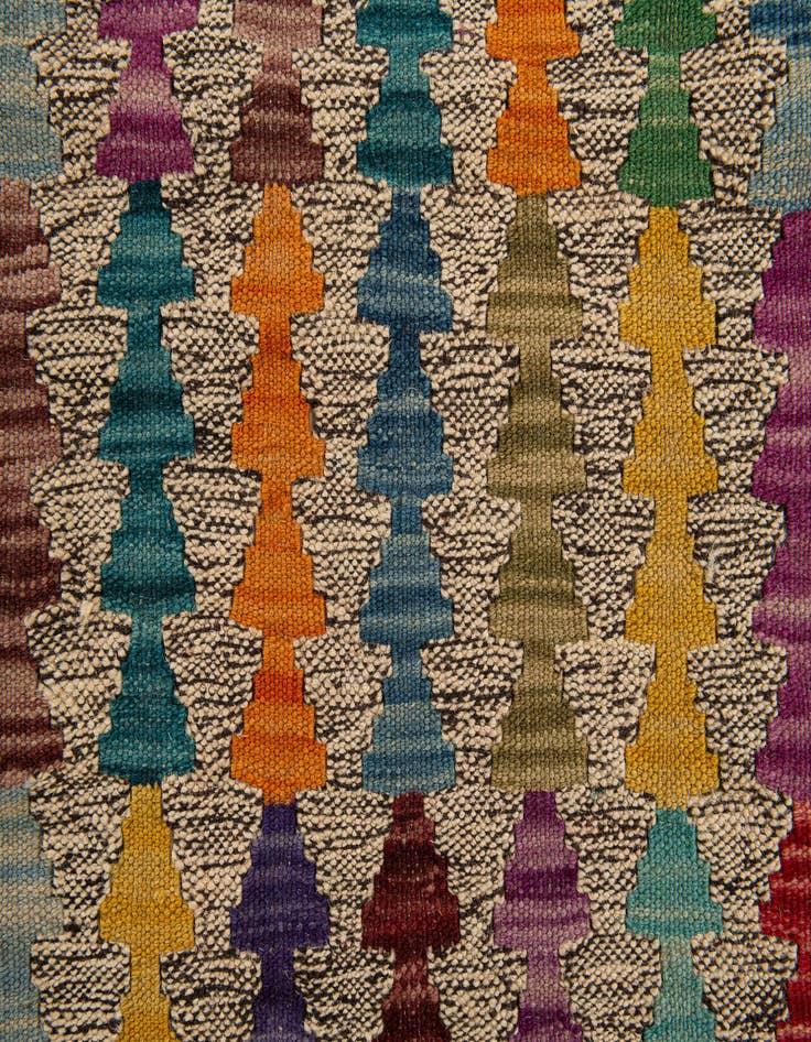 Detail image of 6' 9 x 8' 8  Hand Woven Kilim Modern Wool Rug