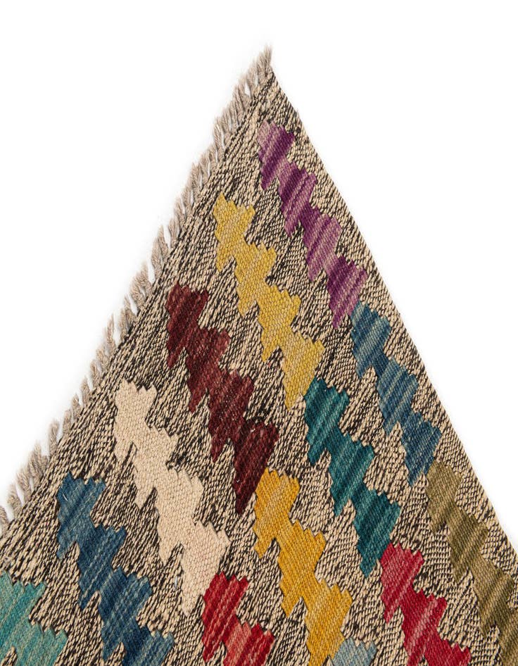 Detail image of 6' 9 x 8' 8  Hand Woven Kilim Modern Wool Rug