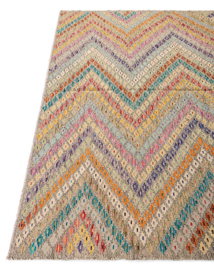 Detail image of 6' x 7' 5  Hand Woven Kilim Modern Wool Rug