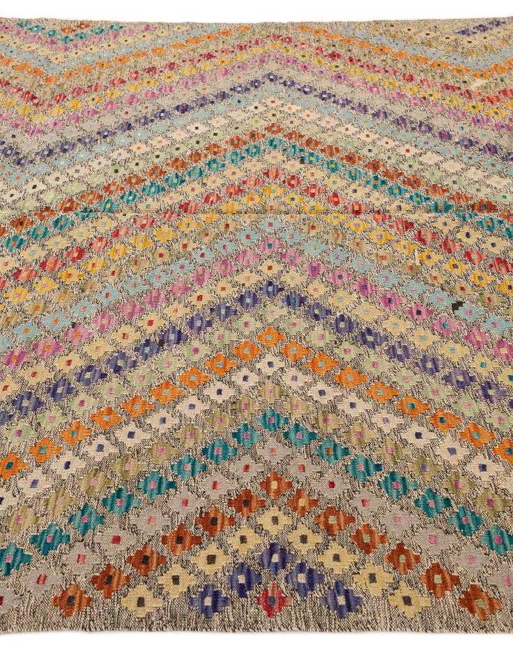 Detail image of 6' x 7' 5  Hand Woven Kilim Modern Wool Rug