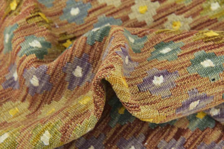 7' 10 x 11' 4 Hand Woven Kilim Modern Wool Rug