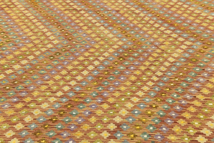 Detail image of 7' 10 x 11' 4 Hand Woven Kilim Modern Wool Rug