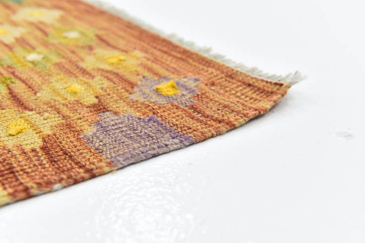 Detail image of 7' 10 x 11' 4 Hand Woven Kilim Modern Wool Rug