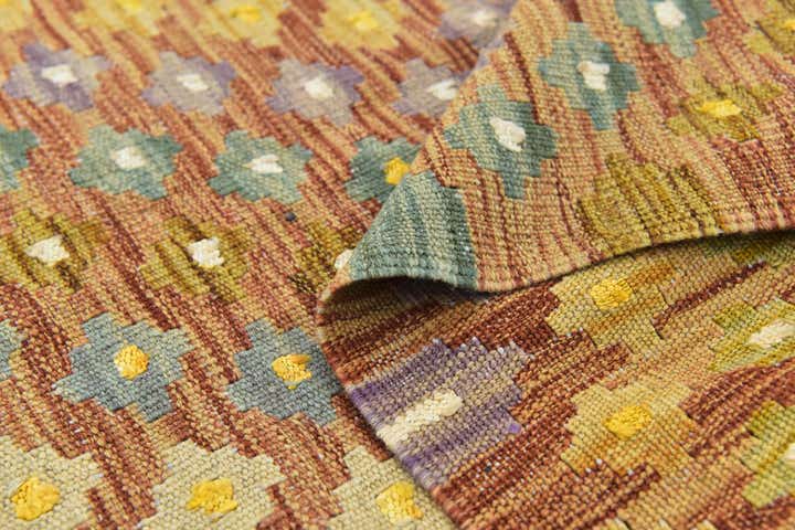 7' 10 x 11' 4 Hand Woven Kilim Modern Wool Rug