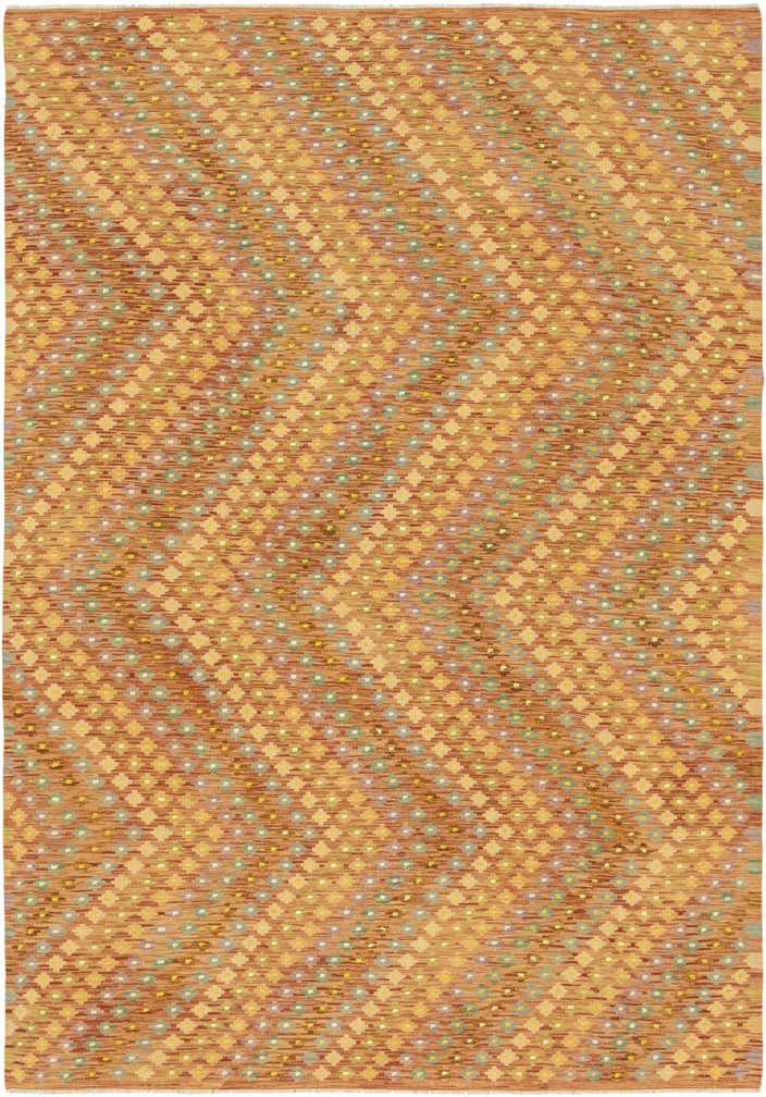 7' 10 x 11' 4 Hand Woven Kilim Modern Wool Rug