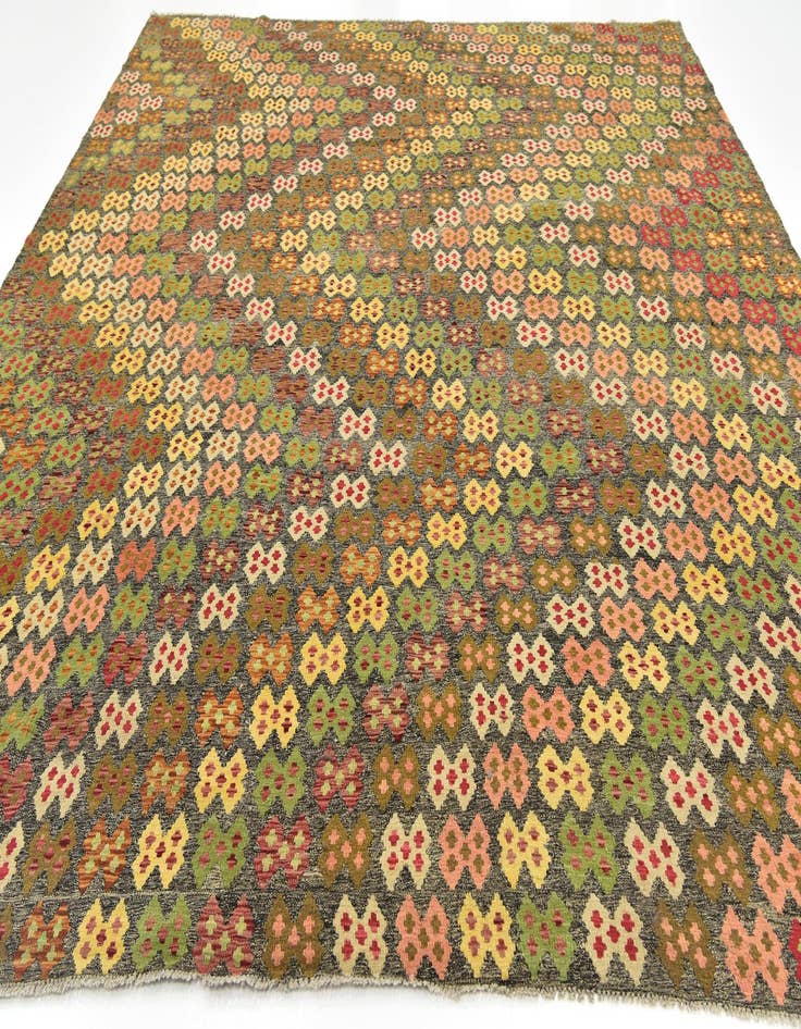 Detail image of 11' x 13'  Hand Woven Kilim Modern Wool Rug