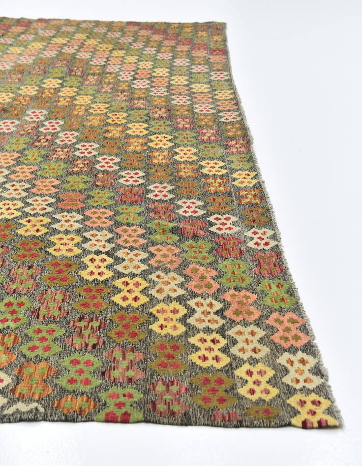 Detail image of 11' x 13'  Hand Woven Kilim Modern Wool Rug