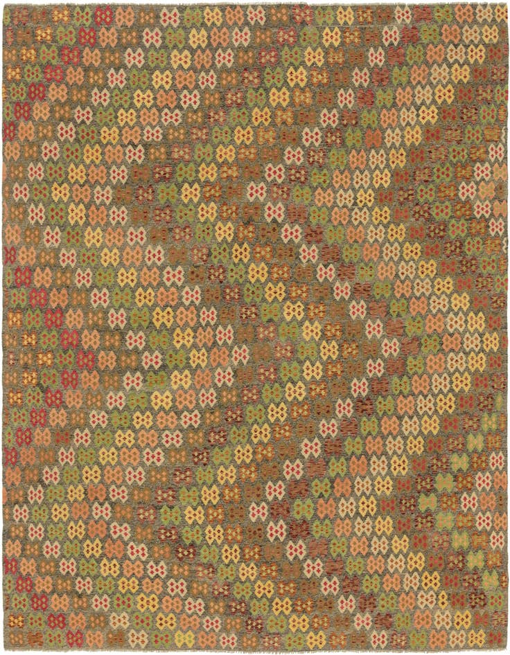 Detail image of 11' x 13' Hand Woven Kilim Modern Wool Rug