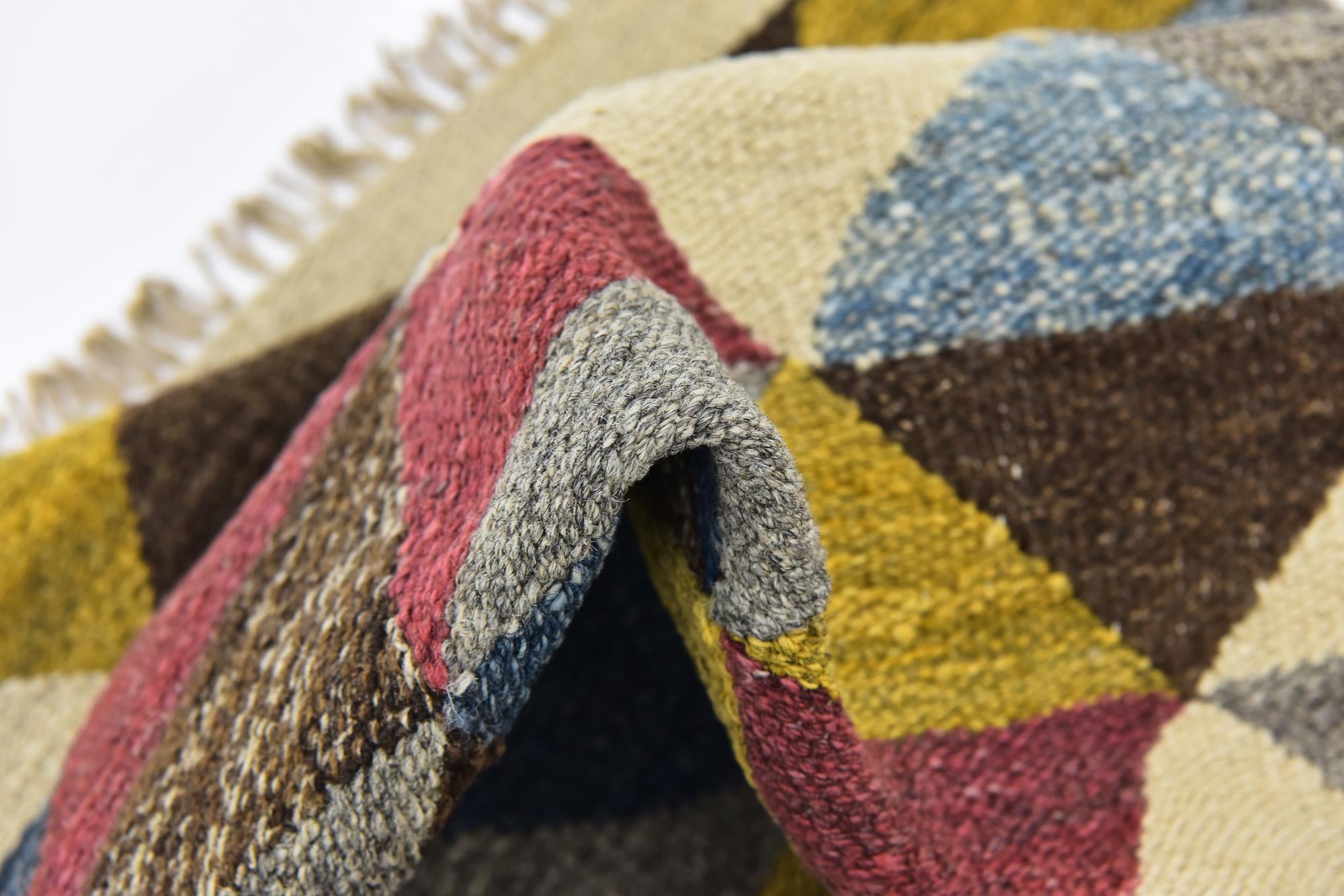 8' 5 x 9' 8 Hand Woven Kilim Modern Wool Rug