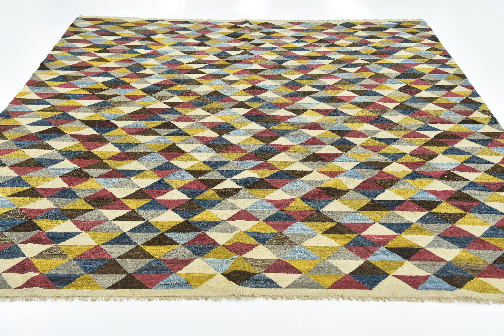 8' 5 x 9' 8 Hand Woven Kilim Modern Wool Rug