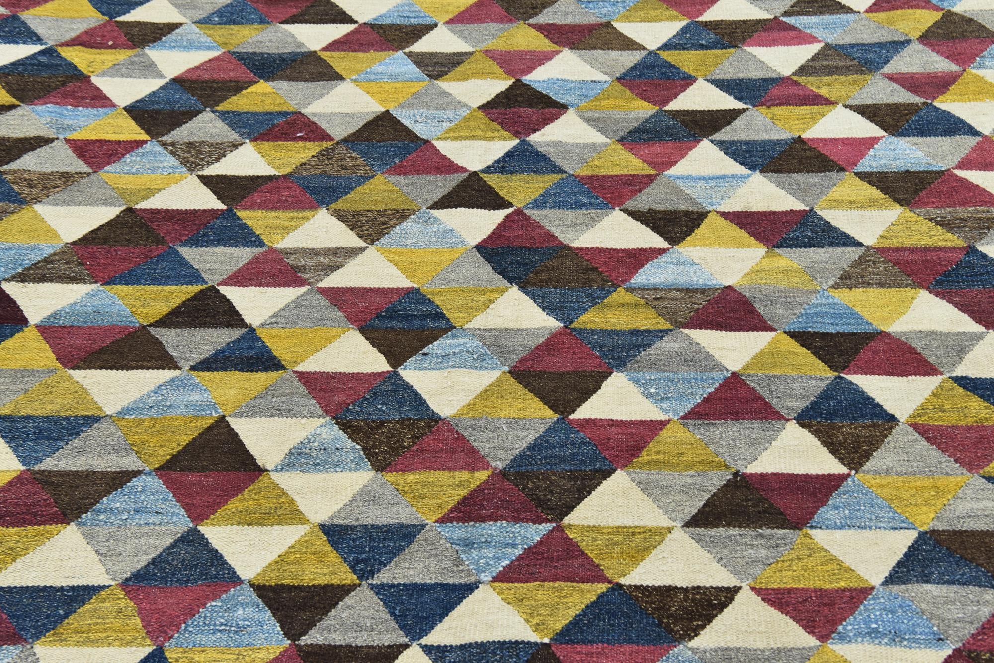 8' 5 x 9' 8 Hand Woven Kilim Modern Wool Rug