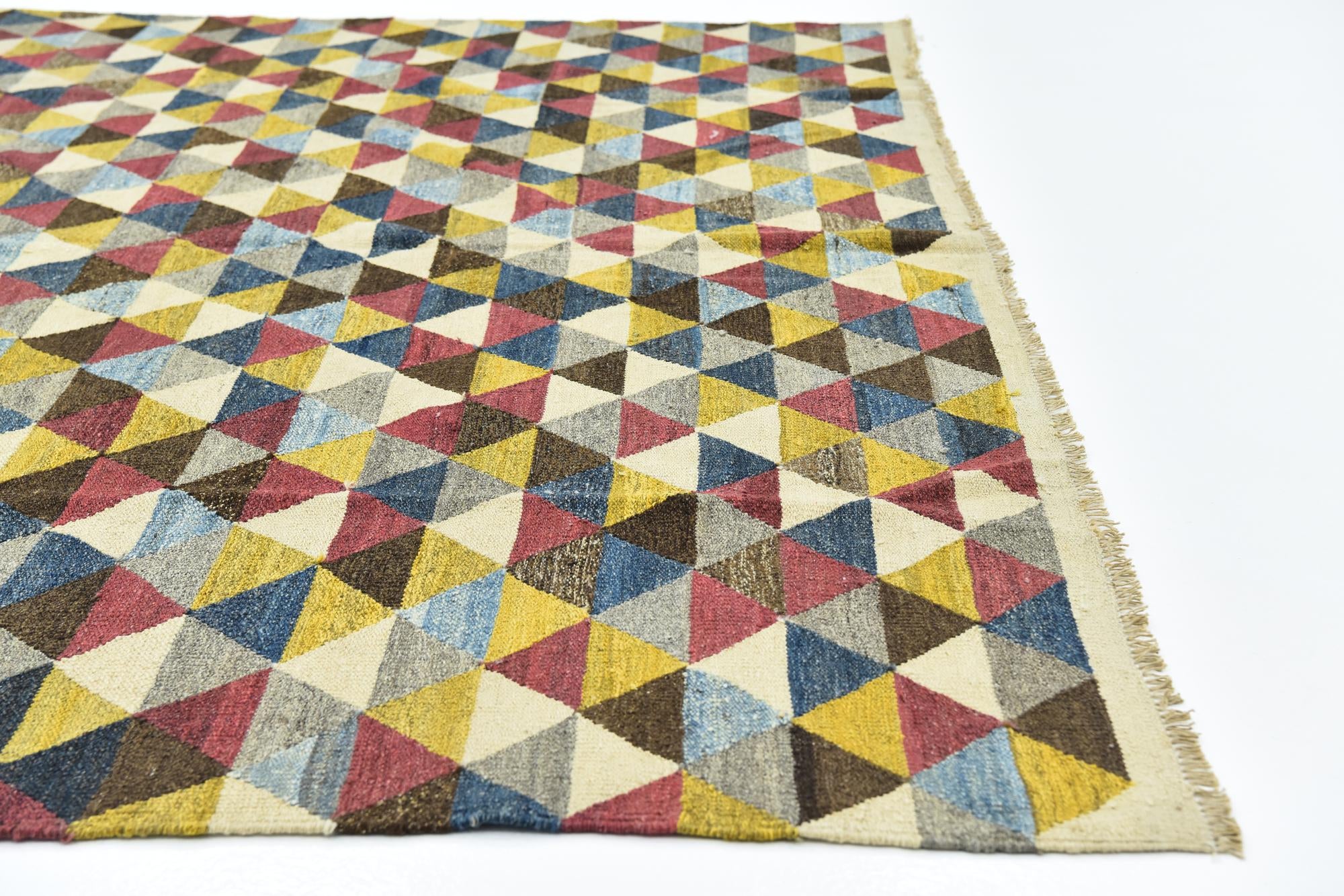 8' 5 x 9' 8 Hand Woven Kilim Modern Wool Rug