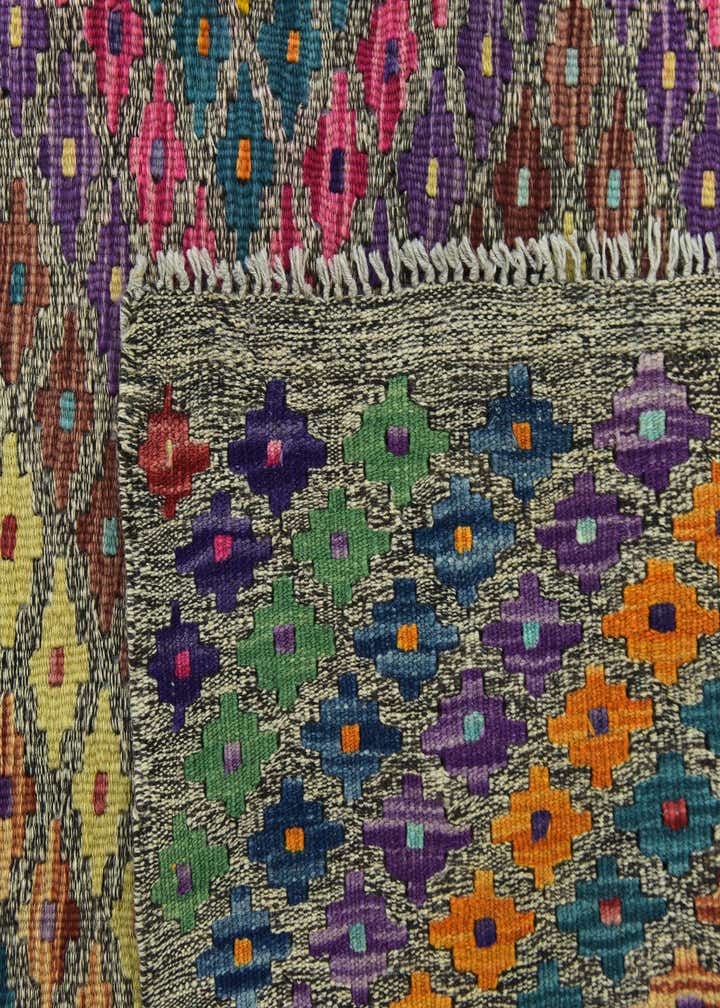 8' 8 x 11' 2 Hand Woven Kilim Modern Wool Rug