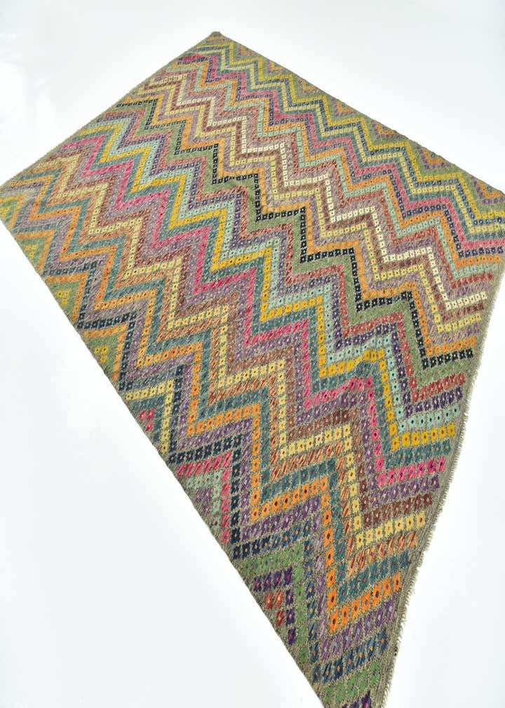 8' 8 x 11' 2 Hand Woven Kilim Modern Wool Rug
