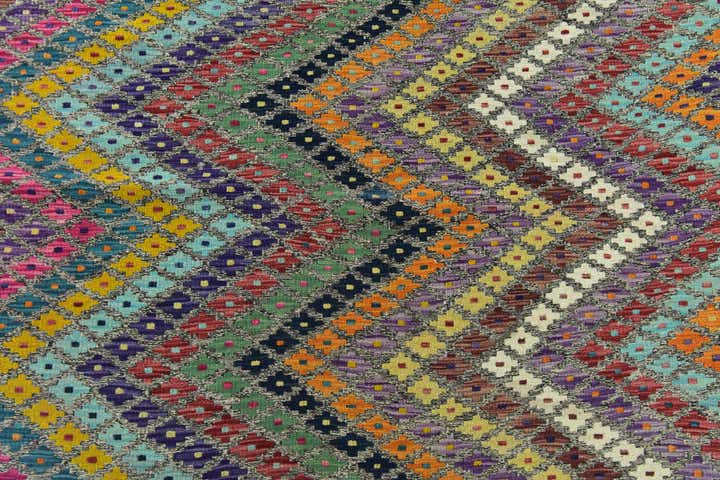 8' 8 x 11' 2 Hand Woven Kilim Modern Wool Rug