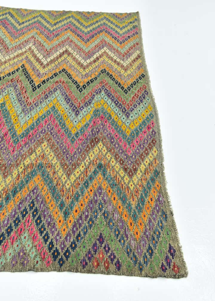 8' 8 x 11' 2 Hand Woven Kilim Modern Wool Rug