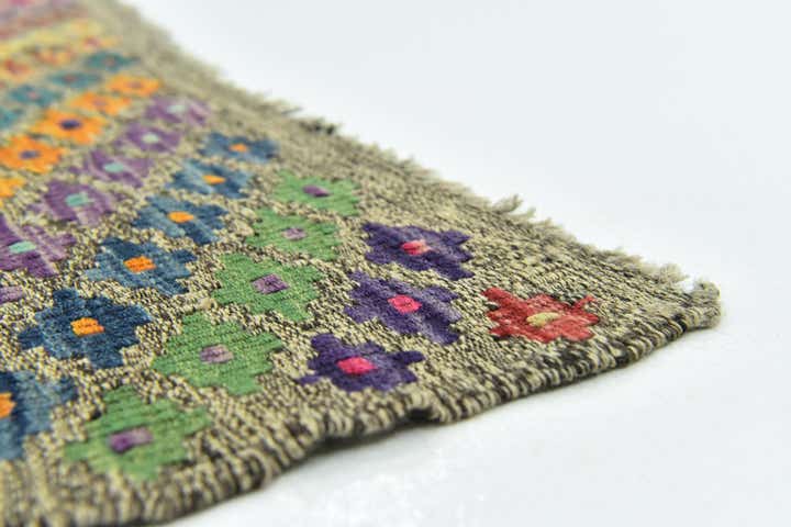 8' 8 x 11' 2 Hand Woven Kilim Modern Wool Rug