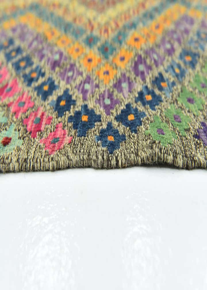 8' 8 x 11' 2 Hand Woven Kilim Modern Wool Rug