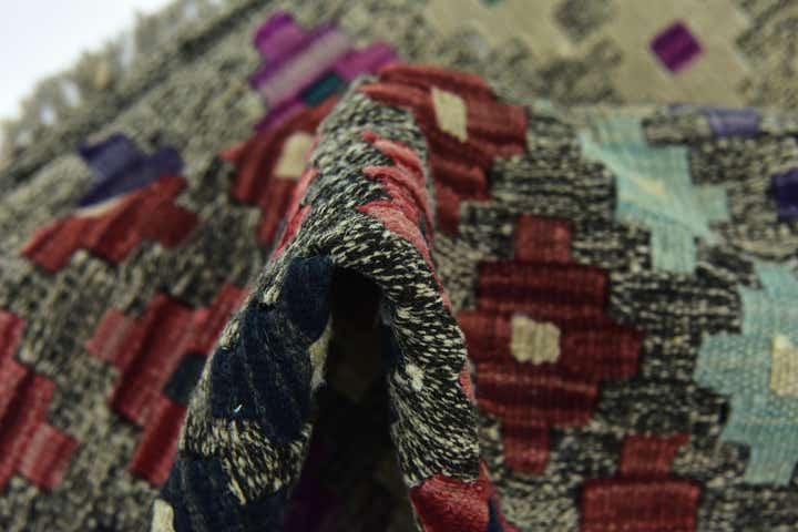 6' 9 x 9' 7 Hand Woven Kilim Modern Wool Rug