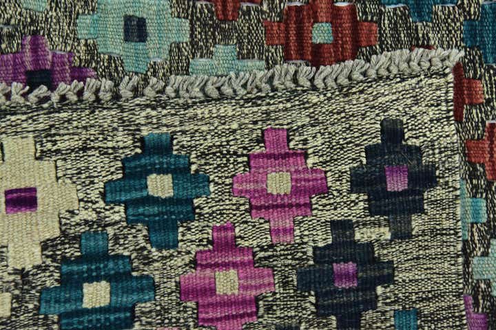 6' 9 x 9' 7 Hand Woven Kilim Modern Wool Rug