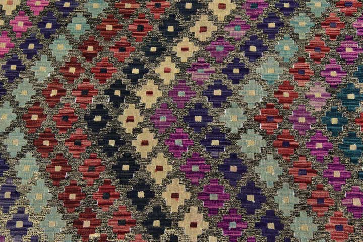 6' 9 x 9' 7 Hand Woven Kilim Modern Wool Rug