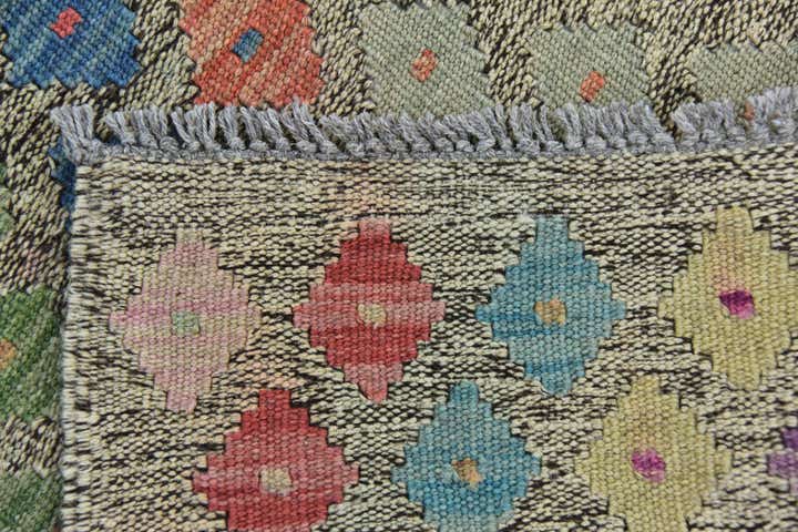 7' x 9' 10 Hand Woven Kilim Modern Wool Rug