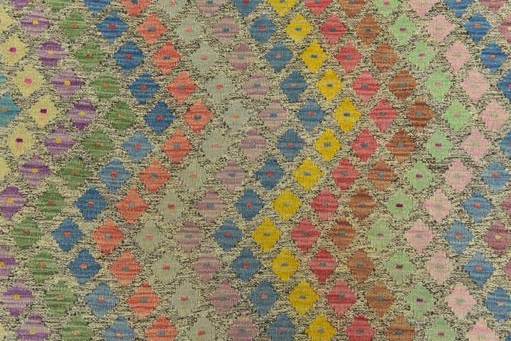 7' x 9' 10 Hand Woven Kilim Modern Wool Rug