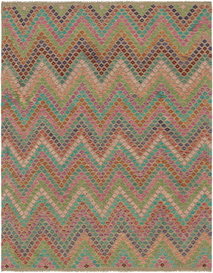 Detail image of 10' 4 x 13' Hand Woven Kilim Modern Wool Rug