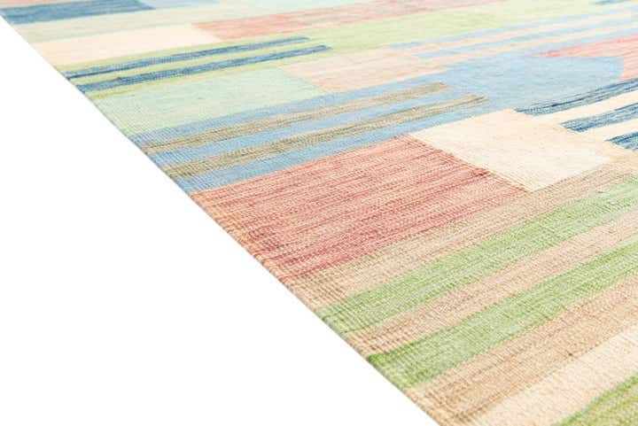 6' 6 x 9' 7 Hand Woven Kilim Modern Wool Rug
