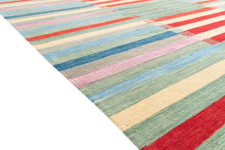 6' 9 x 9' 10 Hand Woven Kilim Modern Wool Rug