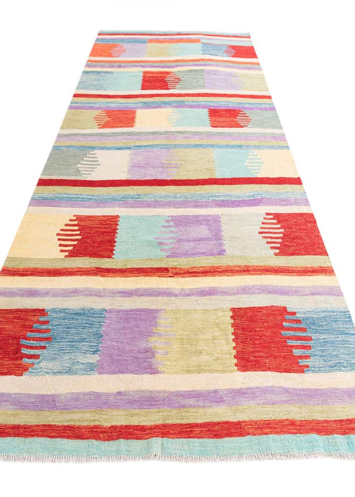 6' 8 x 10' Hand Woven Kilim Modern Wool Rug