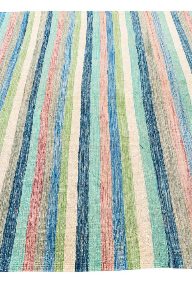 6' 8 x 9' 9 Hand Woven Kilim Modern Wool Rug