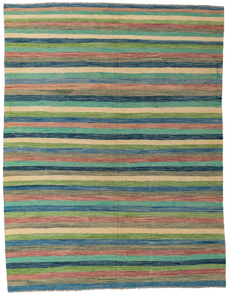 Detail image of 6' 8 x 9' 9 Hand Woven Kilim Modern Wool Rug