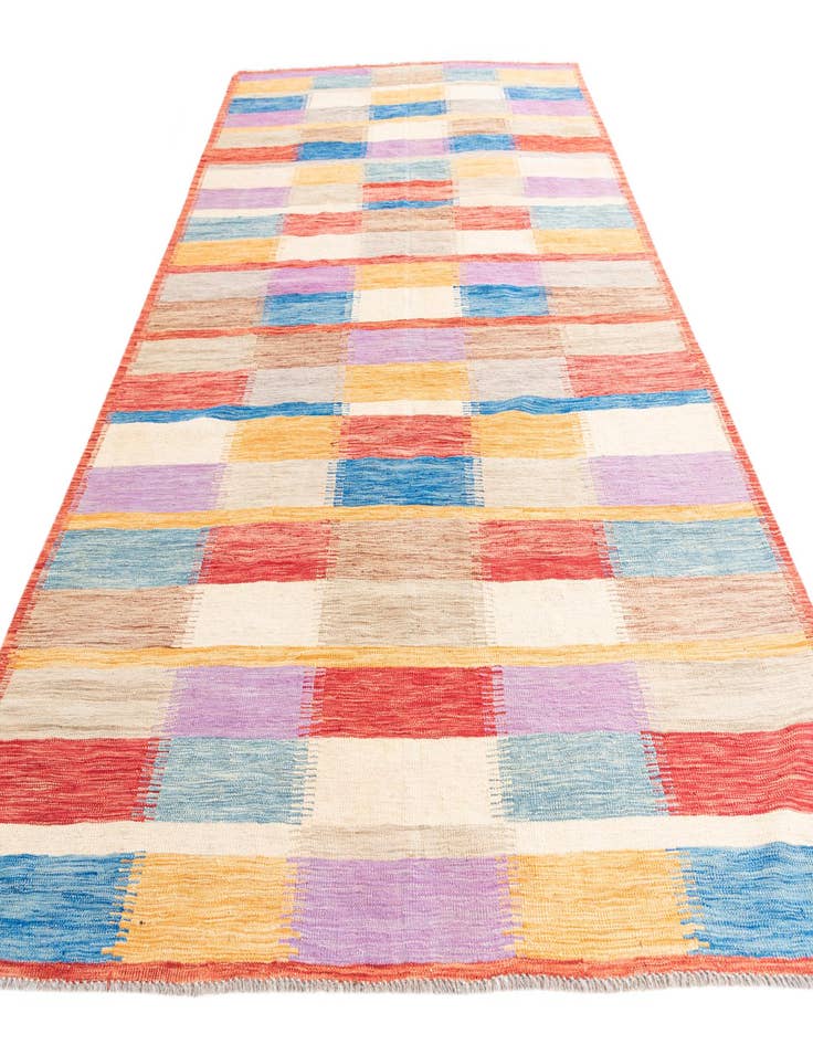 Detail image of 6' 6 x 9' 8  Hand Woven Kilim Modern Wool Rug