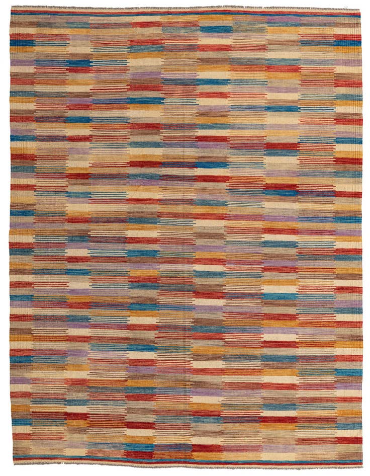Detail image of 6' 9 x 9' 7 Hand Woven Kilim Modern Wool Rug