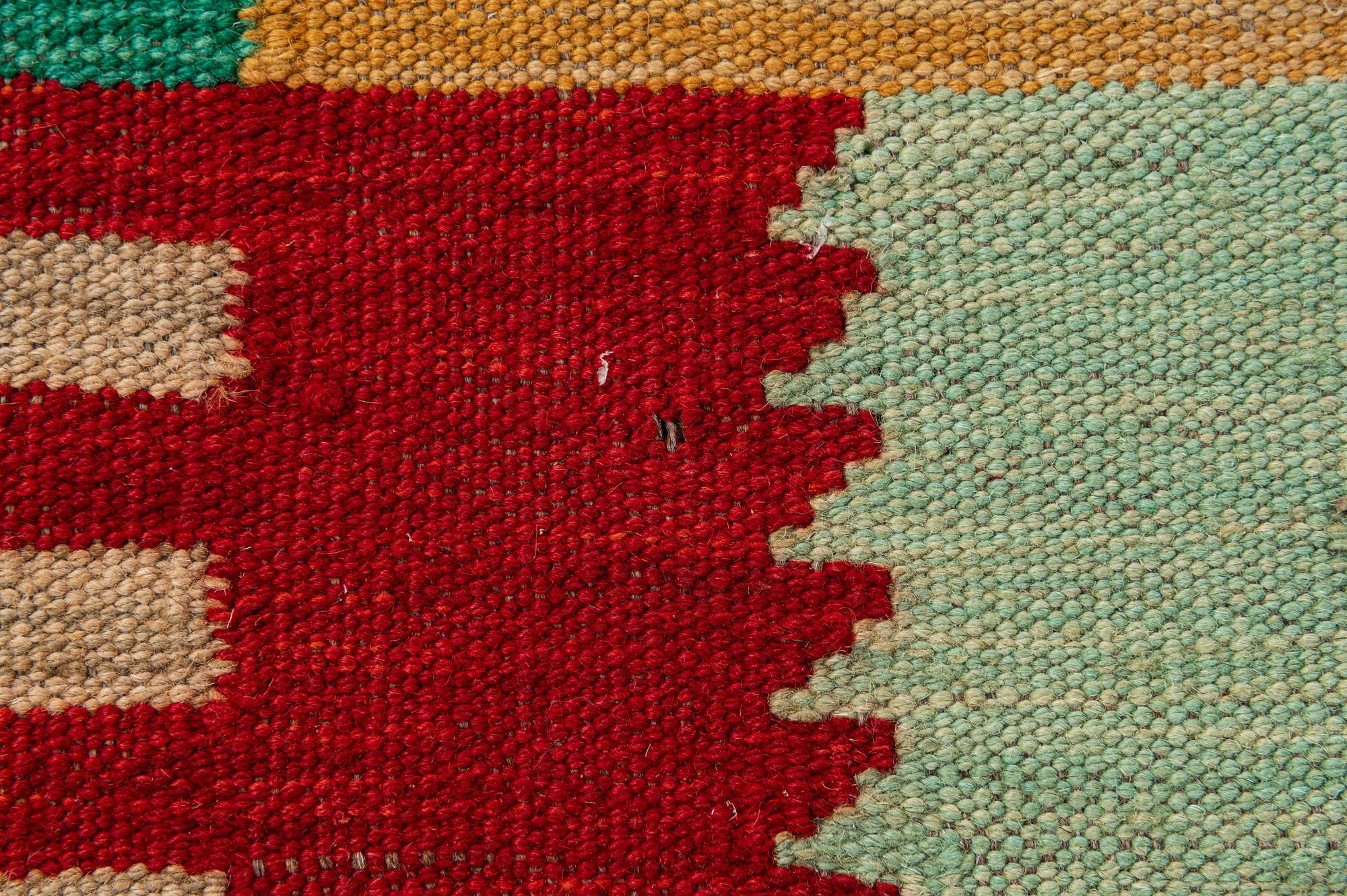 6' 7 x 9' 7 Hand Woven Kilim Modern Wool Rug